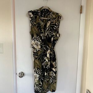 Connected Apparel Tropical Wrap Dress